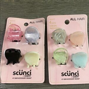 Scunci Soft Tones Mini Claw Clips Set